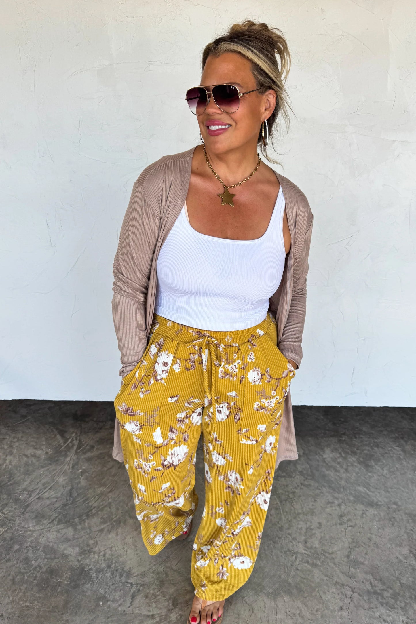 Haddie Floral Wide Leg Pants - PREORDER