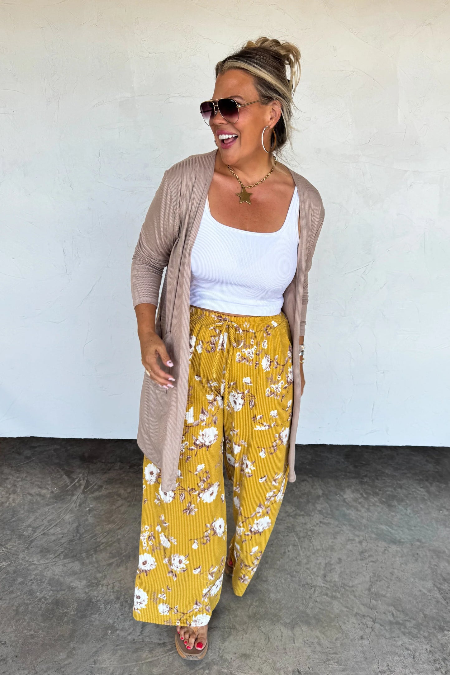 Haddie Floral Wide Leg Pants - PREORDER