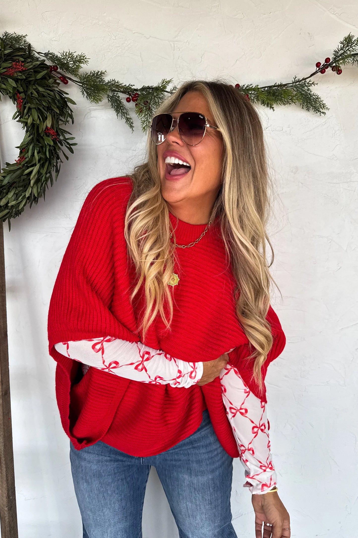 Xmas Meg Pullover Poncho - PREORDER