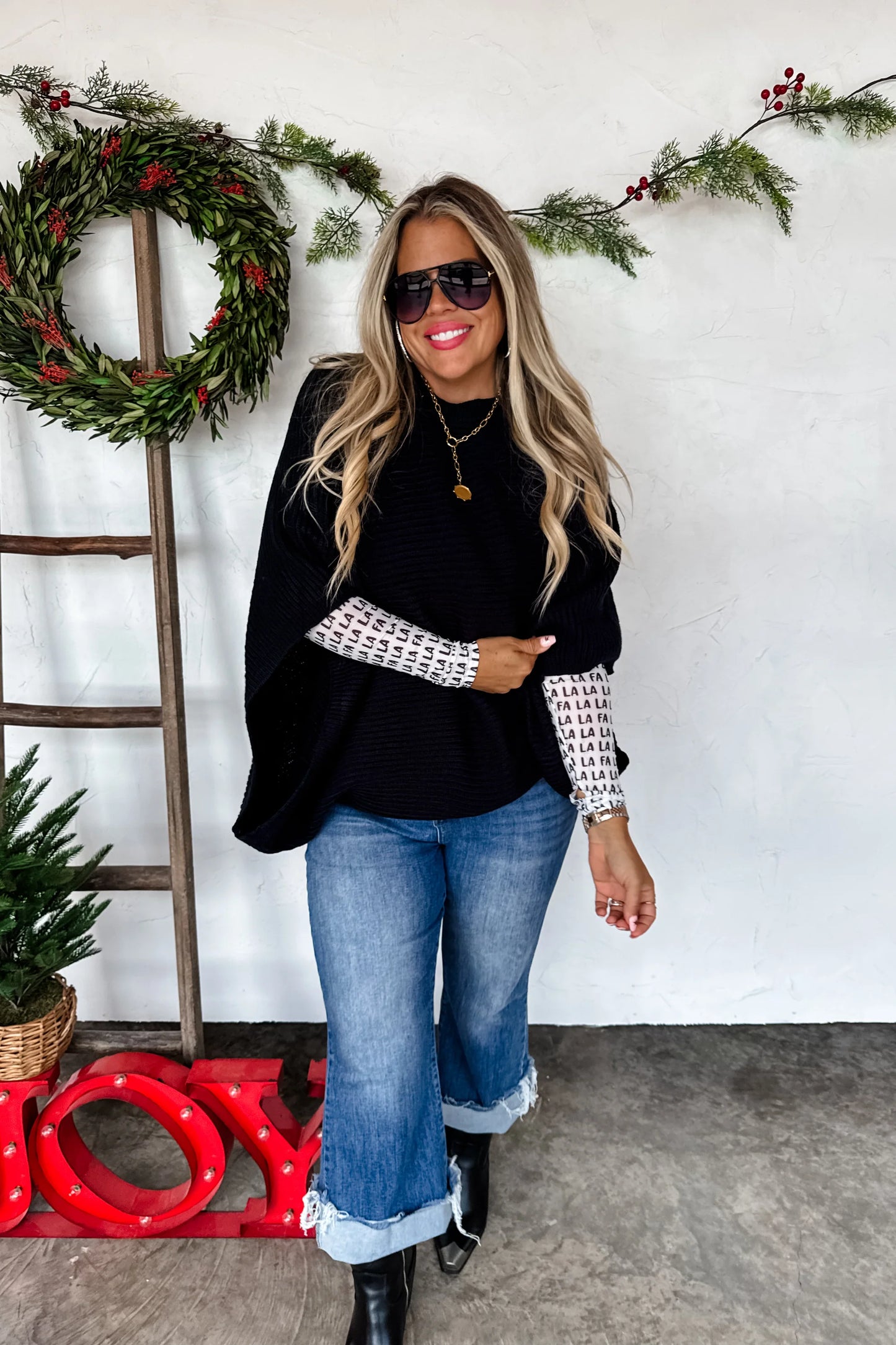 Xmas Meg Pullover Poncho - PREORDER