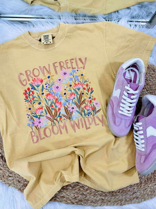 Grow Freely Bloom Wildly Tee - PREORDER