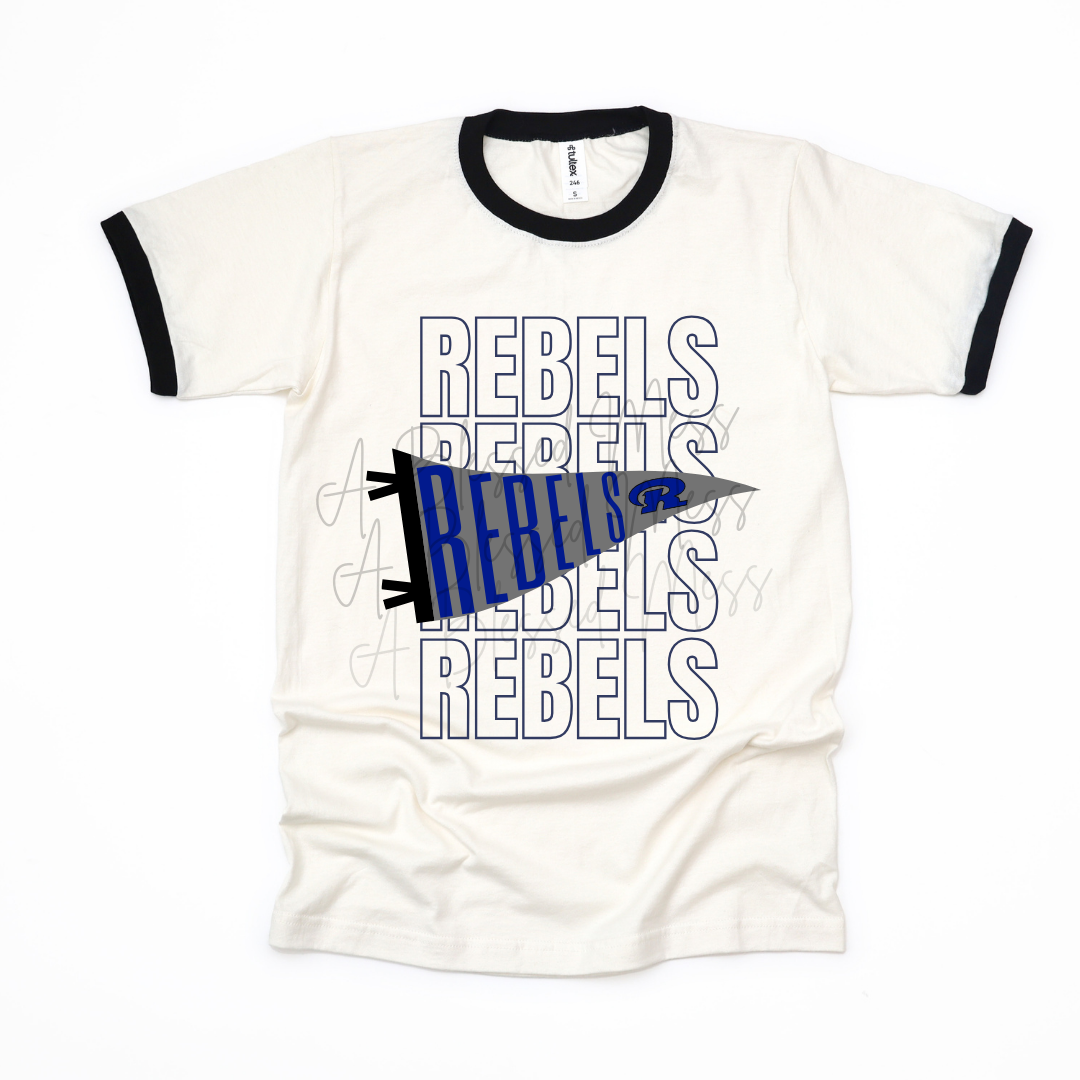 Mascot Pennant Flag Ringer Tee - PREORDER