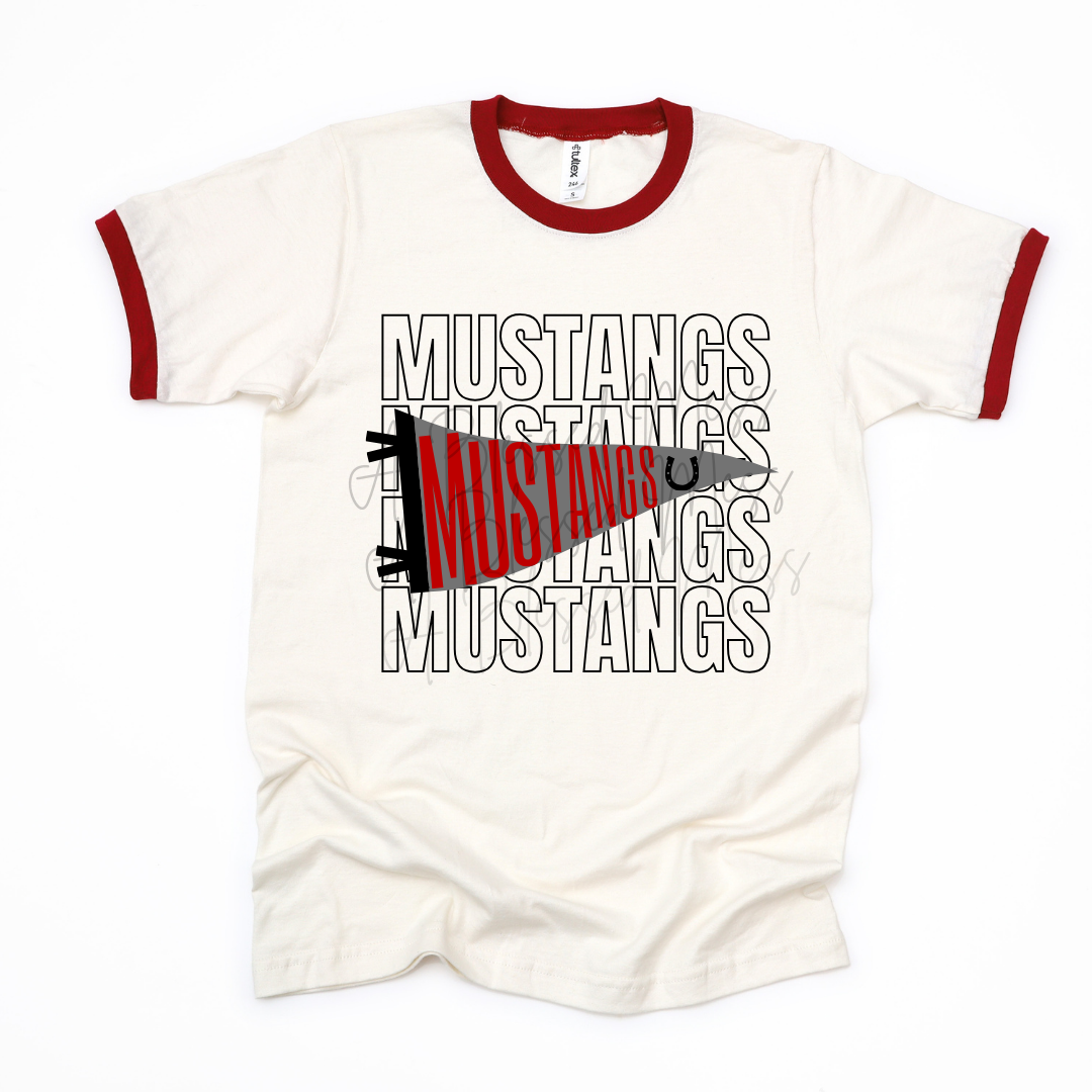 Mascot Pennant Flag Ringer Tee - PREORDER