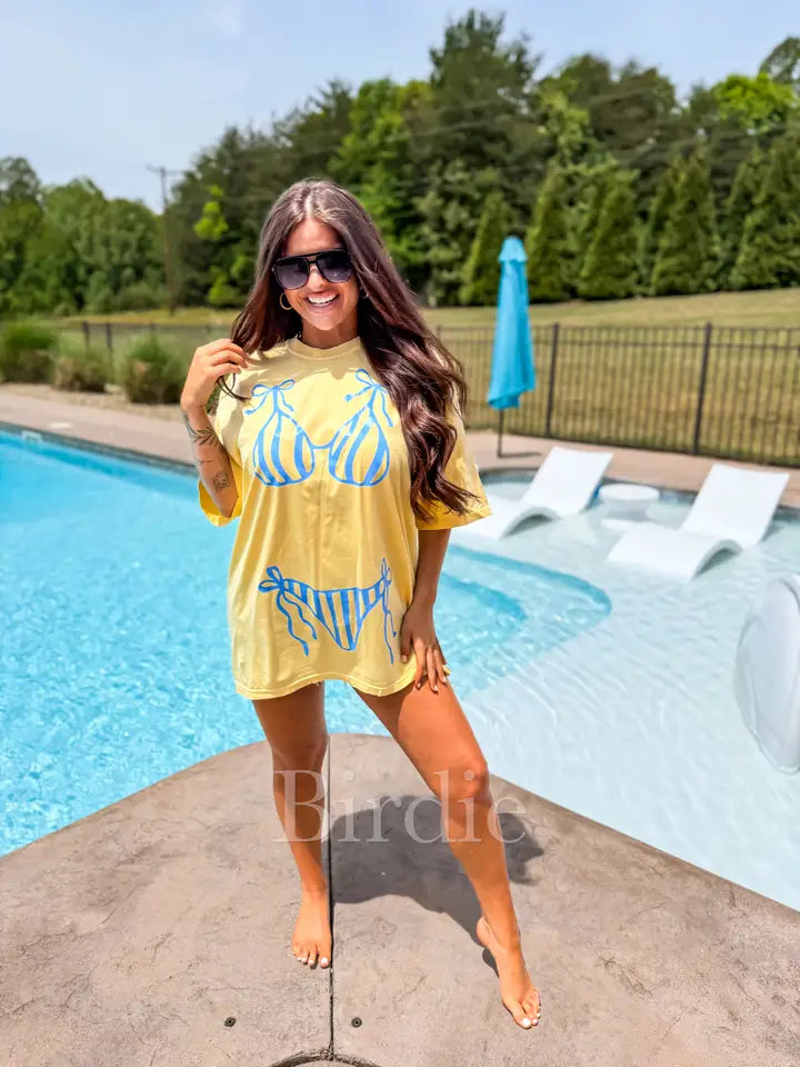 Blue Bikini Coverup Tee - PREORDER