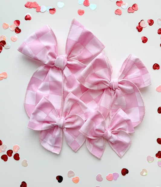 The Pink Checkered Bow - PREORDER