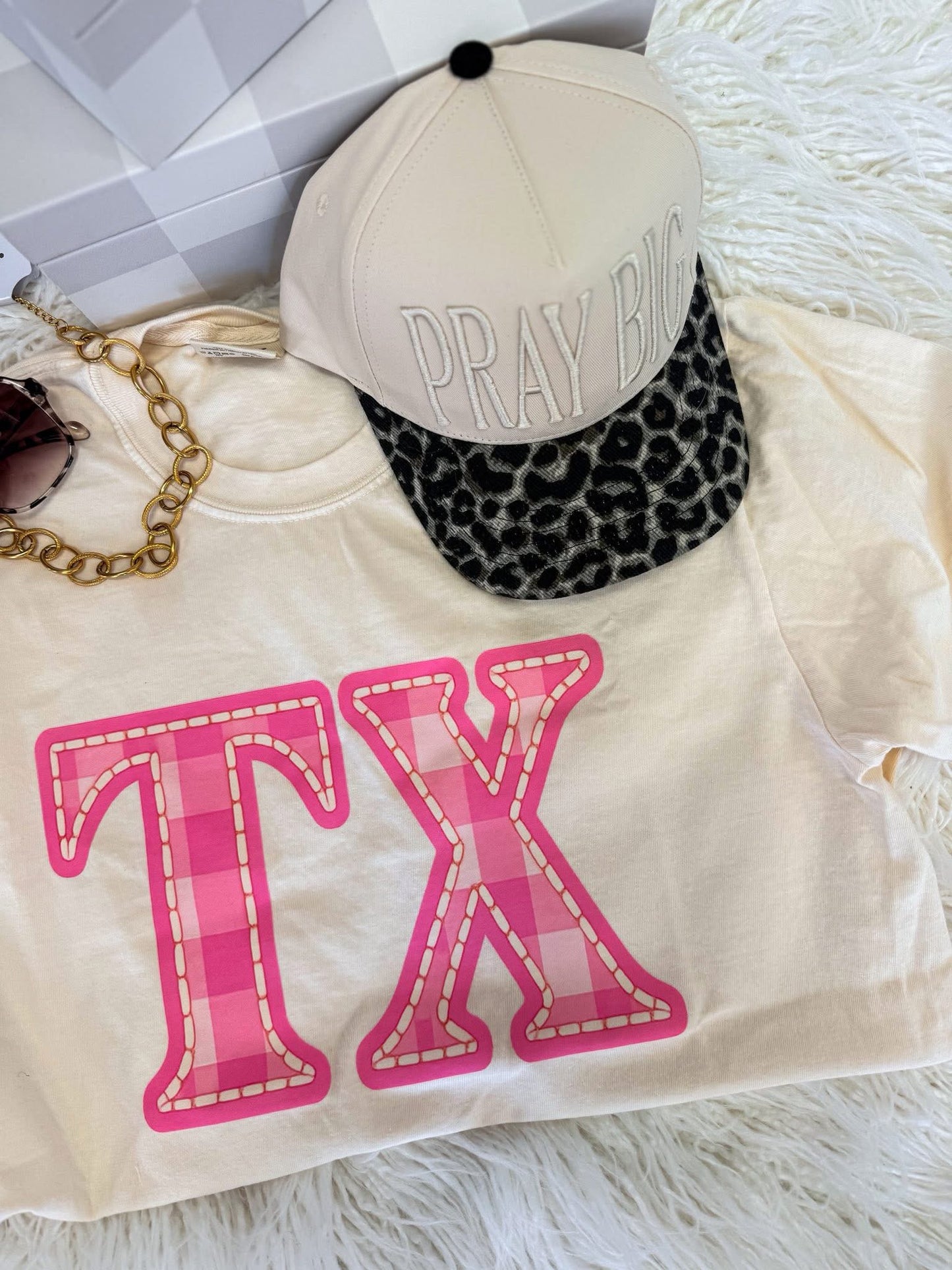 Pink Gingham TX - PREORDER