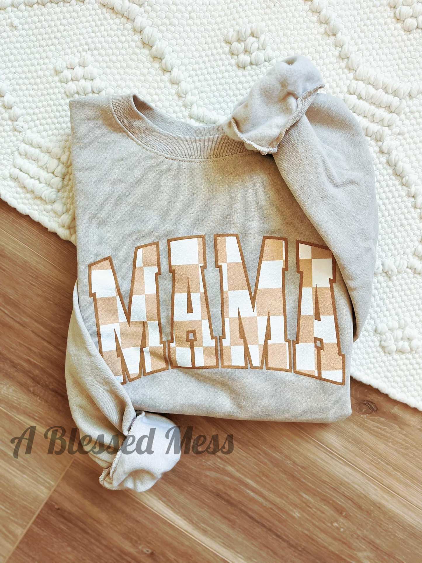 Retro Checkered Mama Crew - PREORDER