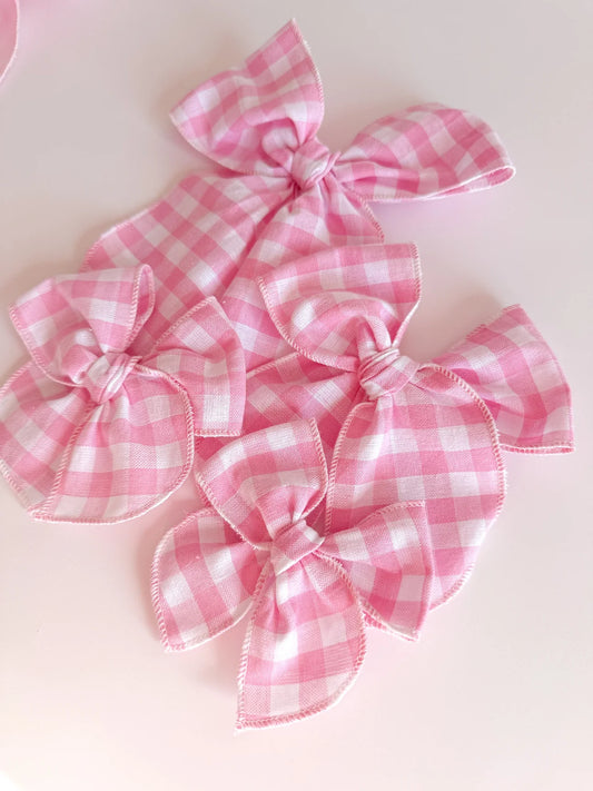 The Pink Gingham Bow - PREORDER