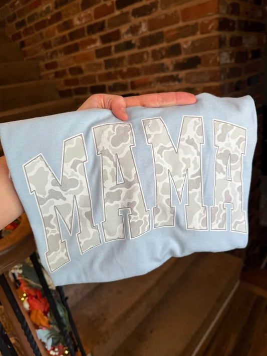 Light Blue Camo Mama