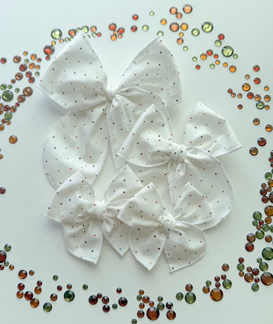The Fall Polka Dot Bow - PREORDER