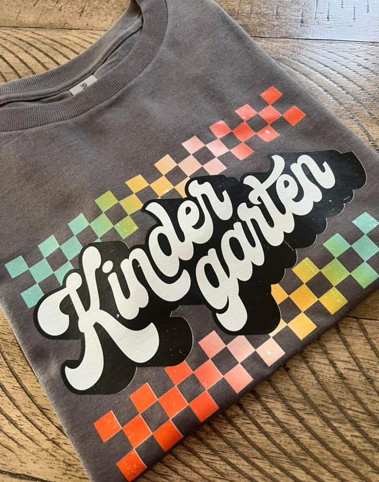 Checkered Colorful Kinder Tee