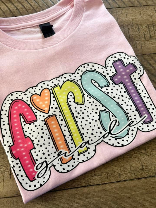 Dots First Grade Tee