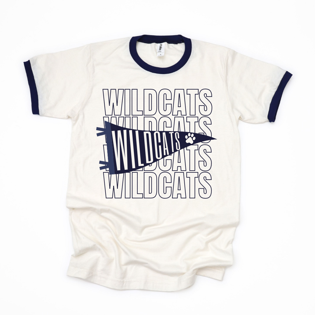 Pennant Flag Ringer Mascot Tee