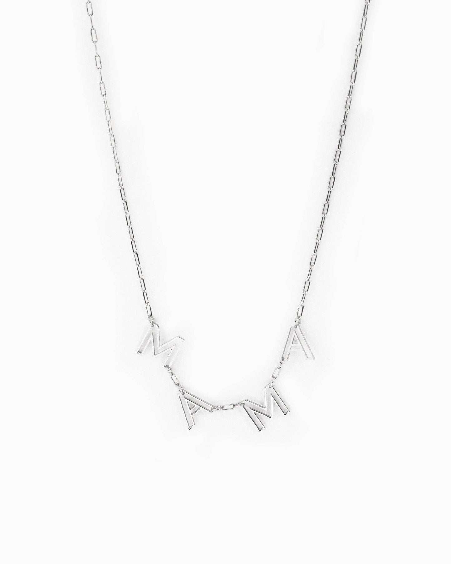 MAMA Letter Cutout Station Necklace